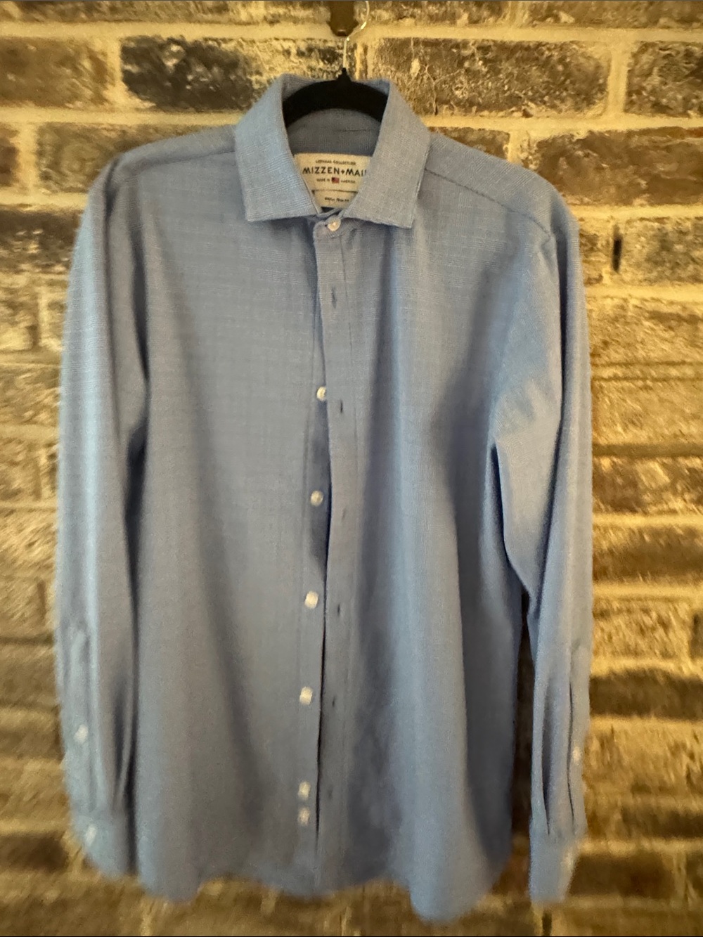 Mizzen+Main Sky Blue Long-Sleeve Dress Shirt